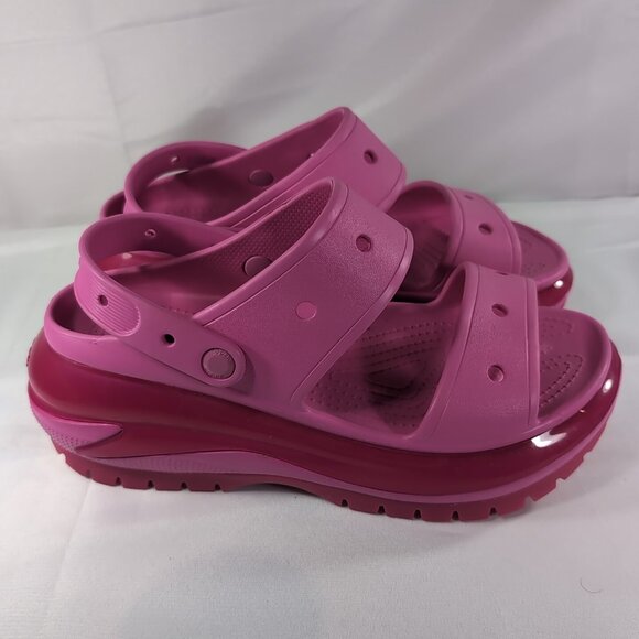 Crocs Classic Mega Crush Juice Pink Unisex Sandals 11 M11/W12.5 207989 Platform - Picture 4 of 16